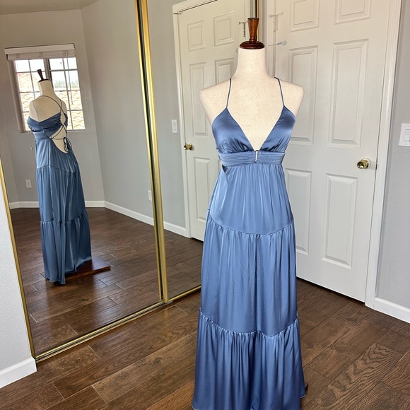 Maxi dress in slate blue by Edit by Nine available in S/M/L - Picture 2 of 6